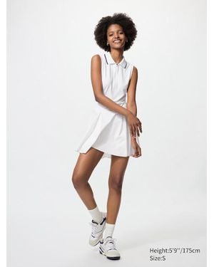 Uniqlo Vestito Airism Soft Con Colletto - Bianco