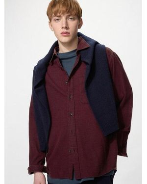Uniqlo Camisa Franela - Rojo