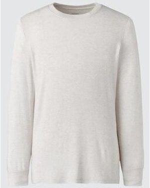 Uniqlo Heattech Extra Warm Cashmere Blend Crew Neck T-Shirt (Long Sleeve) - White