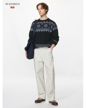 Uniqlo Straight Work Trousers - Blue