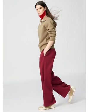 Uniqlo Sweat Straight Trousers - Red