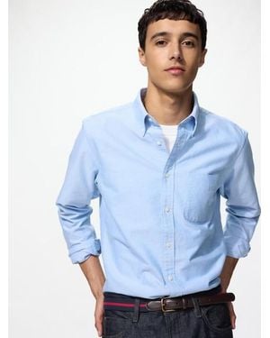 Uniqlo Slim Fit Oxford Shirt - Blue
