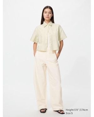 Uniqlo Jersey Barrel Leg Trousers (Longer) - White