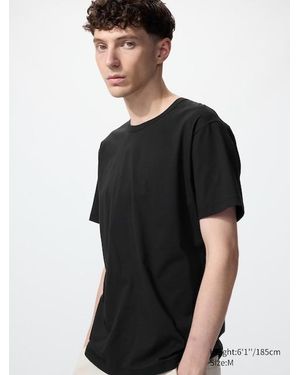 Uniqlo Airism Cotton Crew Neck T-Shirt - Black