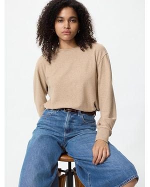 Uniqlo Maglia Pile Soft Girocollo - Blu