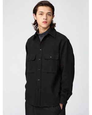 Uniqlo Brushed Cotton Shirt - Black