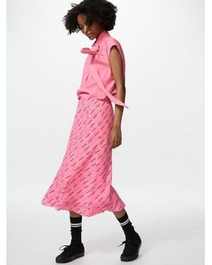 Uniqlo Flared Long Skirt (Printed) - Pink