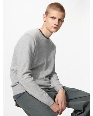 Uniqlo 100% Cashmere Crew Neck Jumper - Grey