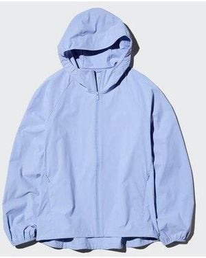Uniqlo Parka Plegable Protección Uv - Azul
