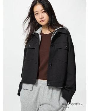 Uniqlo Jersey Relaxed Jacket - Black