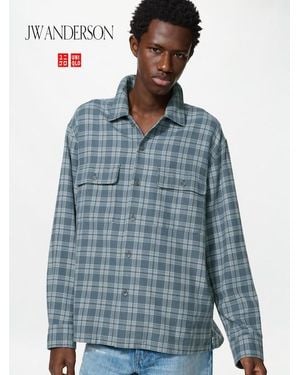 Uniqlo Flannel Shirt (Checked) - Blue
