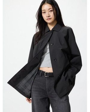 Uniqlo Abrigo Corto Relax - Azul