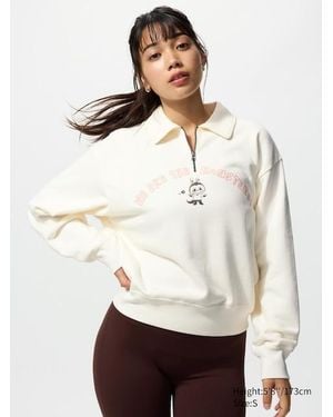 Uniqlo Pop Mart Ut Sudadera Media Cremallera - Blanco
