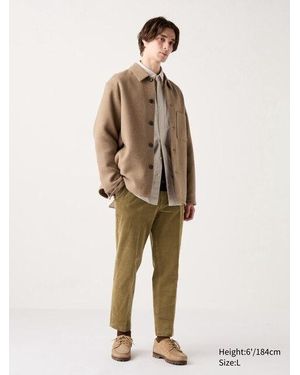 Uniqlo Cotone Pantaloni Eleganti Smart Alla Caviglia Velluto A Coste - Neutro