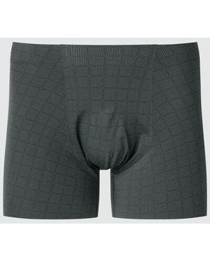 Uniqlo Airism Seamless Boxer Briefs (Printed) - Grey