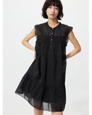 Uniqlo Cotton Tiered Dress (Sleeveless) - Black
