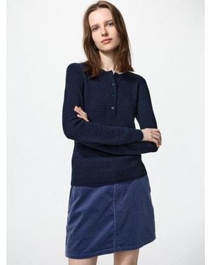Uniqlo Corduroy Mini Skirt - Blue