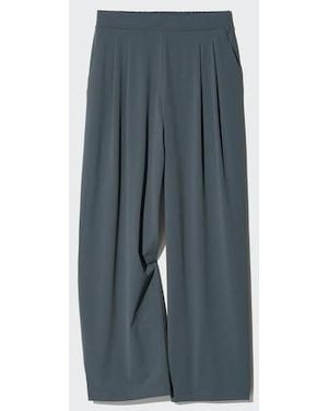 Uniqlo Ultra Stretch Uv Protection Active Wide Trousers - Blue