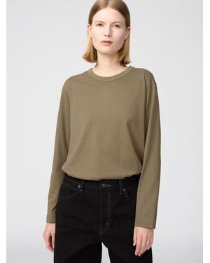 Uniqlo 100% Supima Cotton T-Shirt (Long Sleeve) - Green
