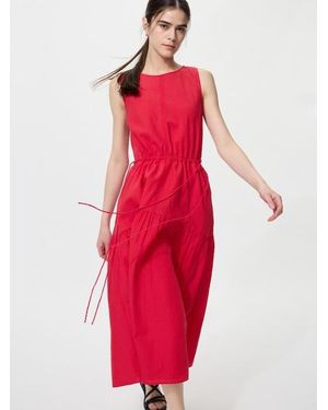 Uniqlo Linen Blend Tiered Dress (Sleeveless)