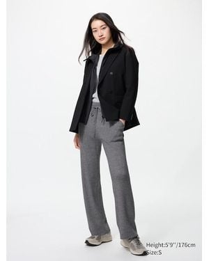 Uniqlo Pantalón Punto (Lavable A Máquina, Largo, Canalé) - Blanco