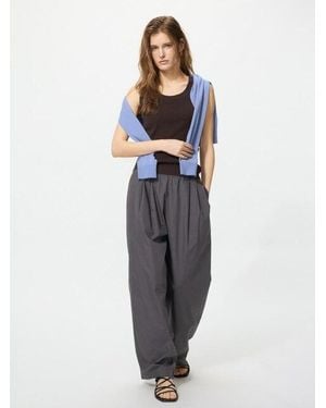 Uniqlo Cotton Volume Easy Trousers (Longer) - Grey