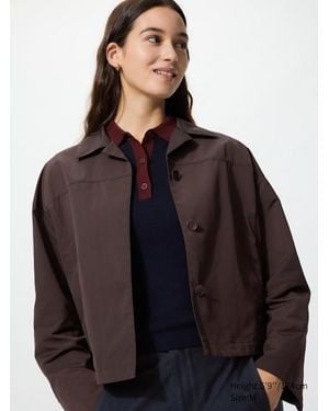Uniqlo Open Collar Short Jacket - Black