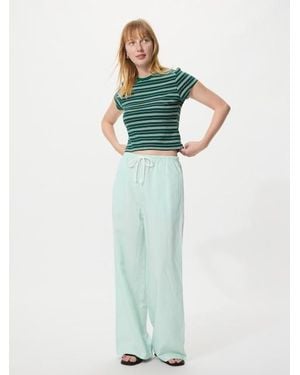 Uniqlo Linen Blend Easy Trousers (Longer) - Green