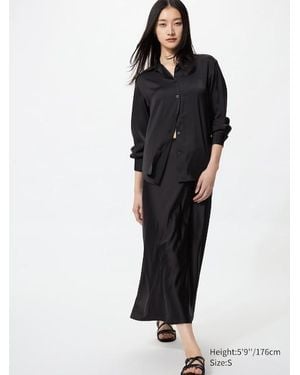 Uniqlo Satin Skirt - Black