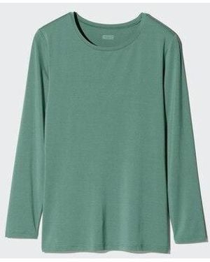 Uniqlo Heattech Crew Neck T-Shirt - Green