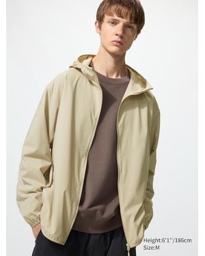 Uniqlo Uv Protection Pocketable Parka - Natural