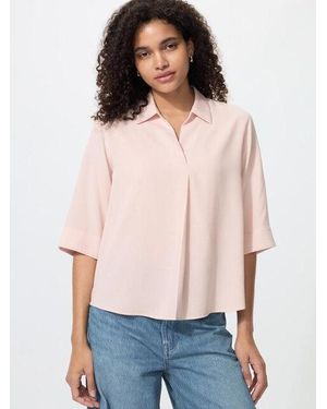 Uniqlo Rayon Skipper Collar Blouse (3/4 Sleeve) - Pink
