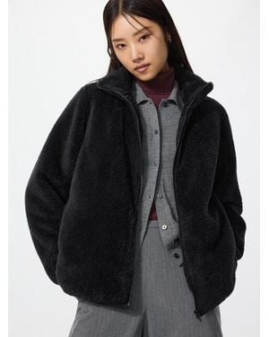 Uniqlo Fluffy Yarn Fleece Full-Zip Jacket - Black