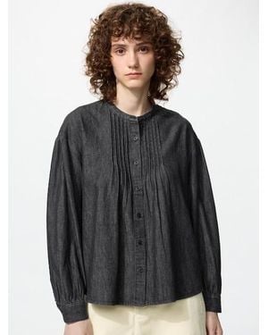 Uniqlo Denim Blouse - Black