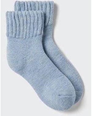 Uniqlo Heattech Thermo Socken (Gefüttert) - Blau