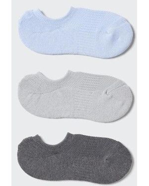 Uniqlo No-Show Socks (Sports Pile, 3 Pairs) - Blue