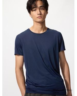 Uniqlo Airism Crew Neck T-Shirt - Blue