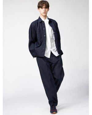 Uniqlo 100% Premium Linen Wide Trousers - Blue