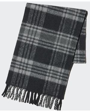 Uniqlo Bufanda Maxi Punto Suave Soufflé Estampada - Negro