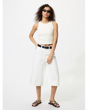 Uniqlo Denim Culottes - White