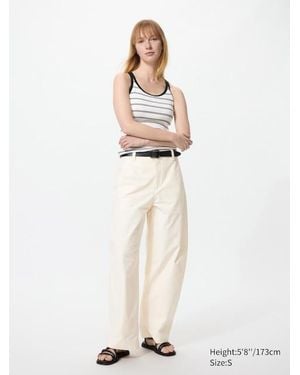 Uniqlo Jersey Barrel Leg Trousers - White