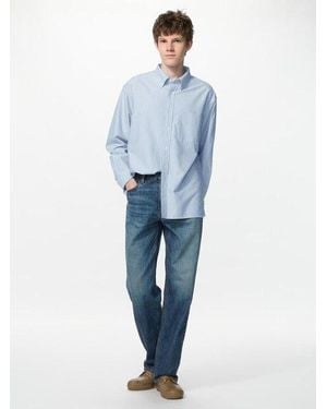 Uniqlo Straight Jeans (Longer) - Blue