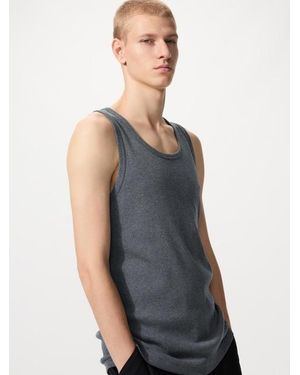 Uniqlo Dry Ribbed Vest Top - Black
