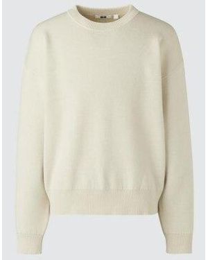 Uniqlo Pullover (Rundhals, Doppelt Gewebt) - Weiß