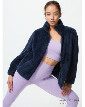 Uniqlo Fluffy Yarn Fleece Full-Zip Jacket - Blue
