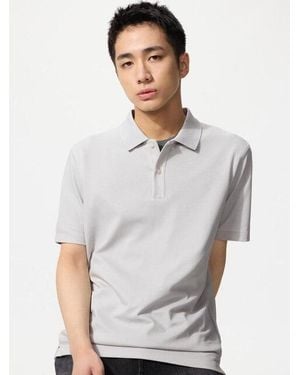 Uniqlo Airism Cotton Piqué Polo Shirt - White