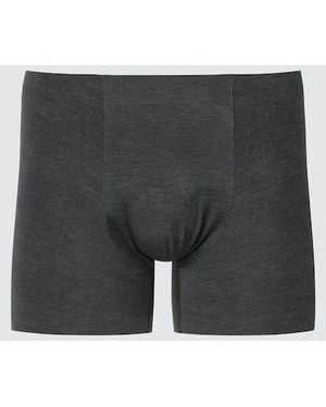 Uniqlo Airism Seamless Boxer Briefs (Heather, Printed) - Grey