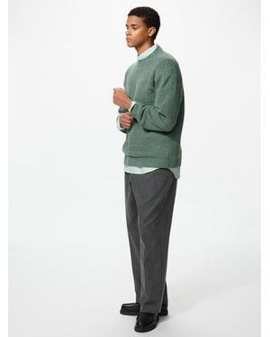 Uniqlo Pleated Wide Trousers (Brushed Jersey) - Green