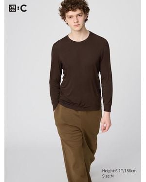 Uniqlo Heattech Extracálido Camiseta Térmica Cashmere Mezcla Cuello Redondo - Multicolor
