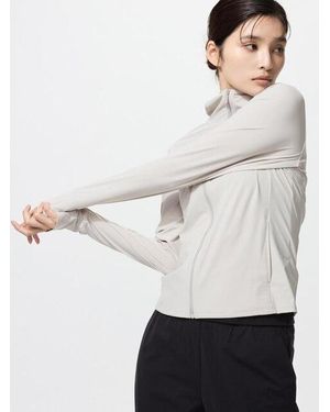 Uniqlo Ultra Stretch Airism Uv Protection Full-Zip Hoodie - Grey
